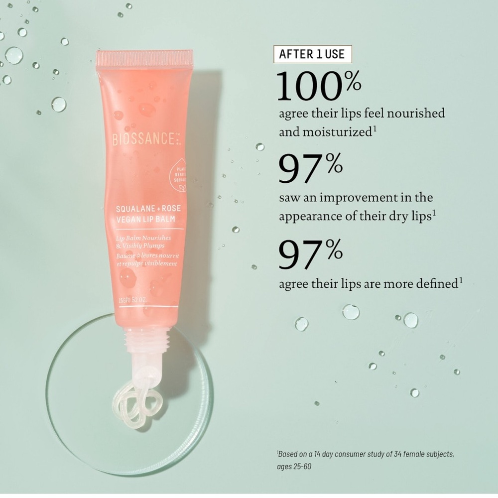 Biossance - Mini Rose Vegan Lip Balm